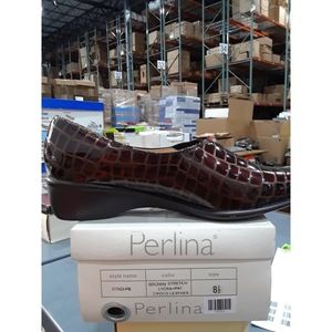 Perlina Women's shoe's STACI-PB Croco Leather 8.5